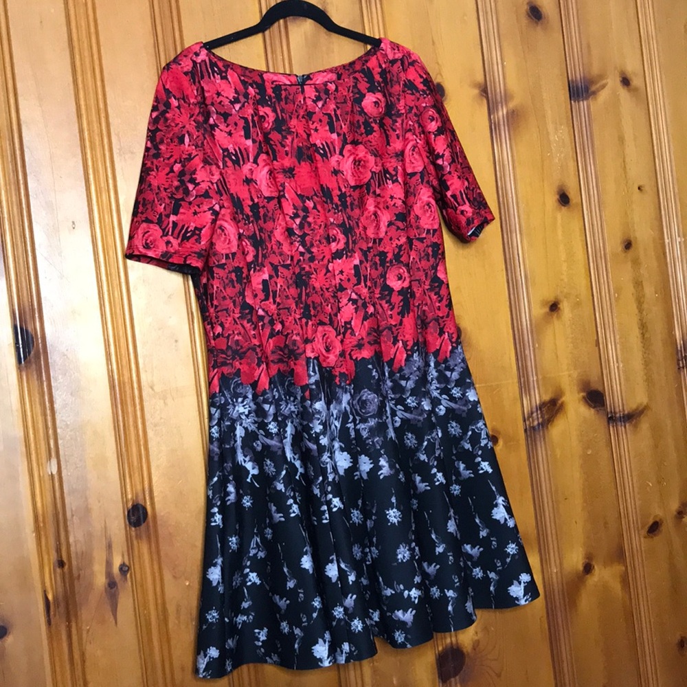 Ombré flower cocktail dress